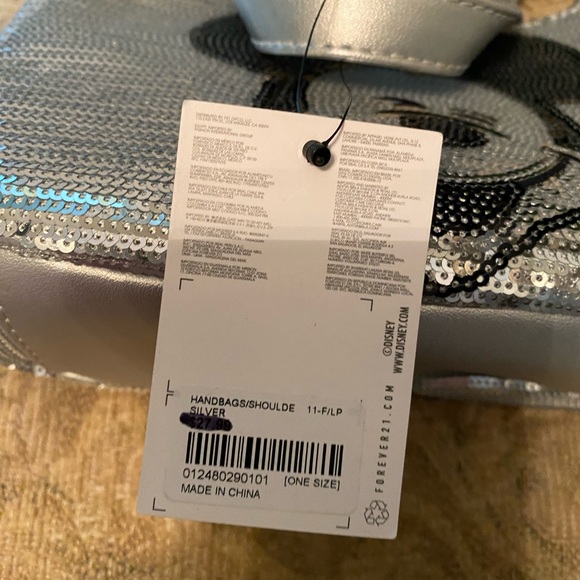 Forever 21 x Disney Mickey Mouse silver sequins hand bag NWT - Picture 8 of 11